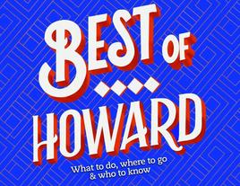 A blue book cover with the words best of howard
