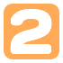 A square with the number two in it.