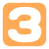 A square with the number three in it.